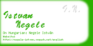 istvan negele business card