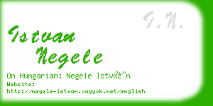 istvan negele business card